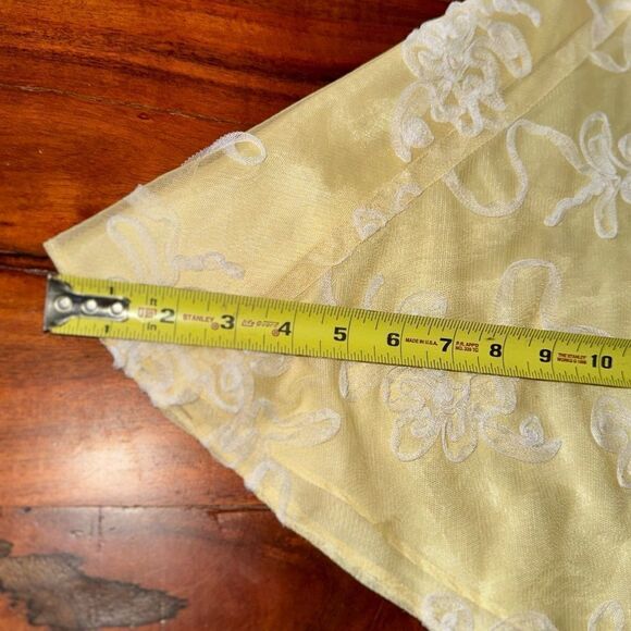 Masquerade mesh dress with 3-D floral appliqué spaghetti straps Size 9/10 EUC - Picture 14 of 16